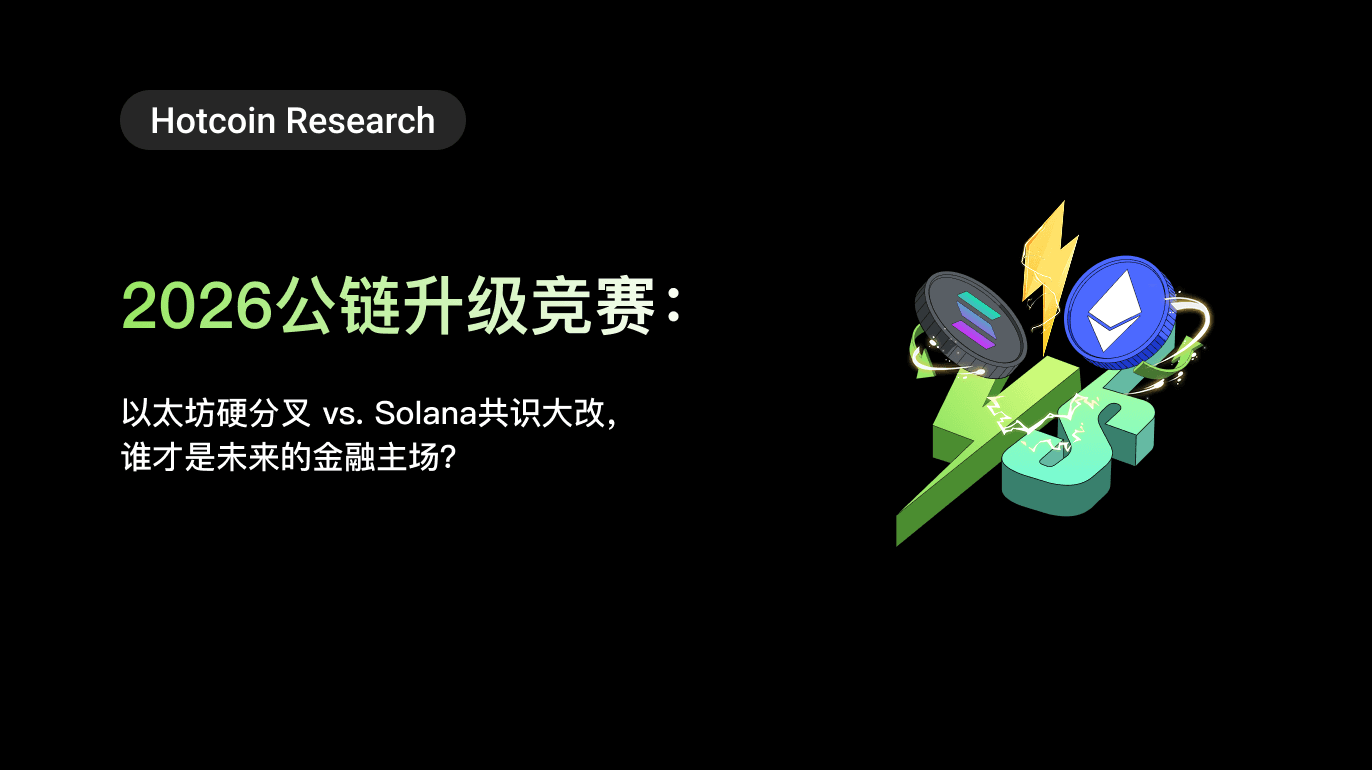 Hotcoin Research | 2026公链升级竞赛:以太坊硬分叉 vs. Solana共识大改,谁才是未来的金融主场?